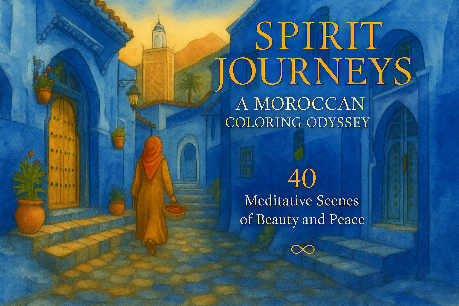 Spirit journeys : The Enchanted Medina — Morocco Coloring Odyssey (40 Pages, PDF)