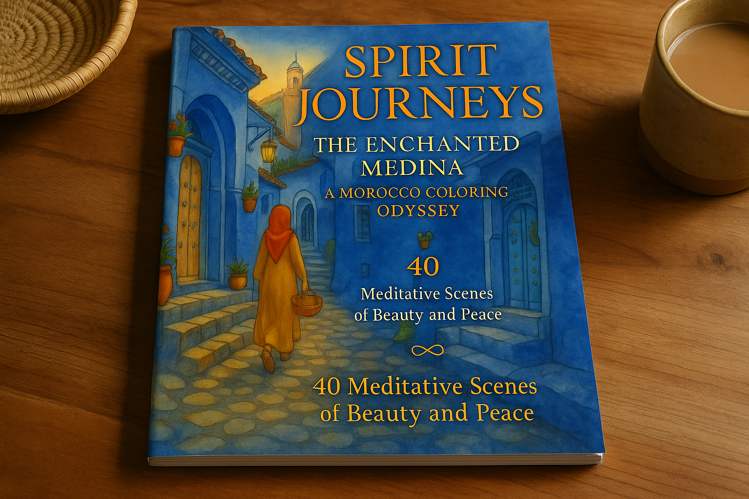 Spirit journeys : The Enchanted Medina — Morocco Coloring Odyssey (40 Pages, PDF)