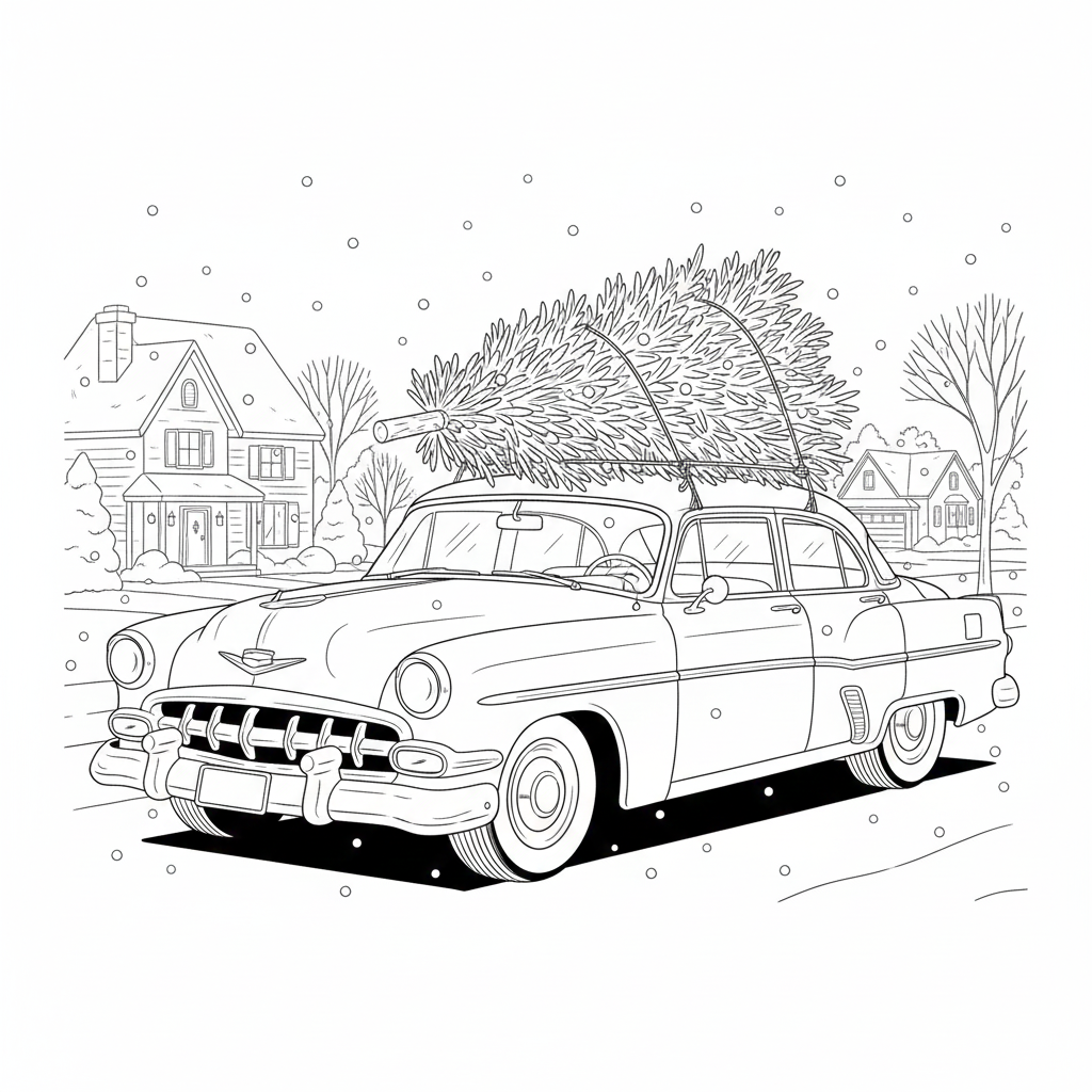 Vintage Christmas Coloring Book