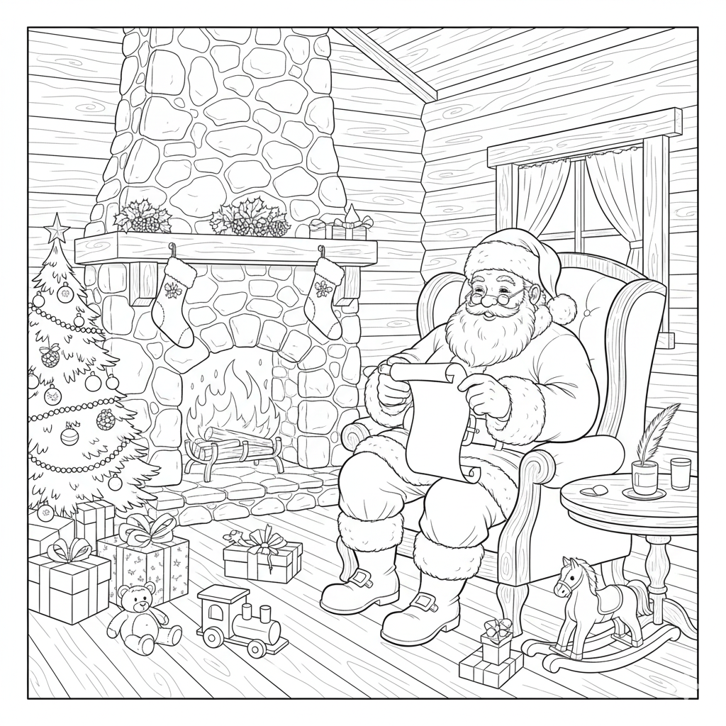 Vintage Christmas Coloring Book