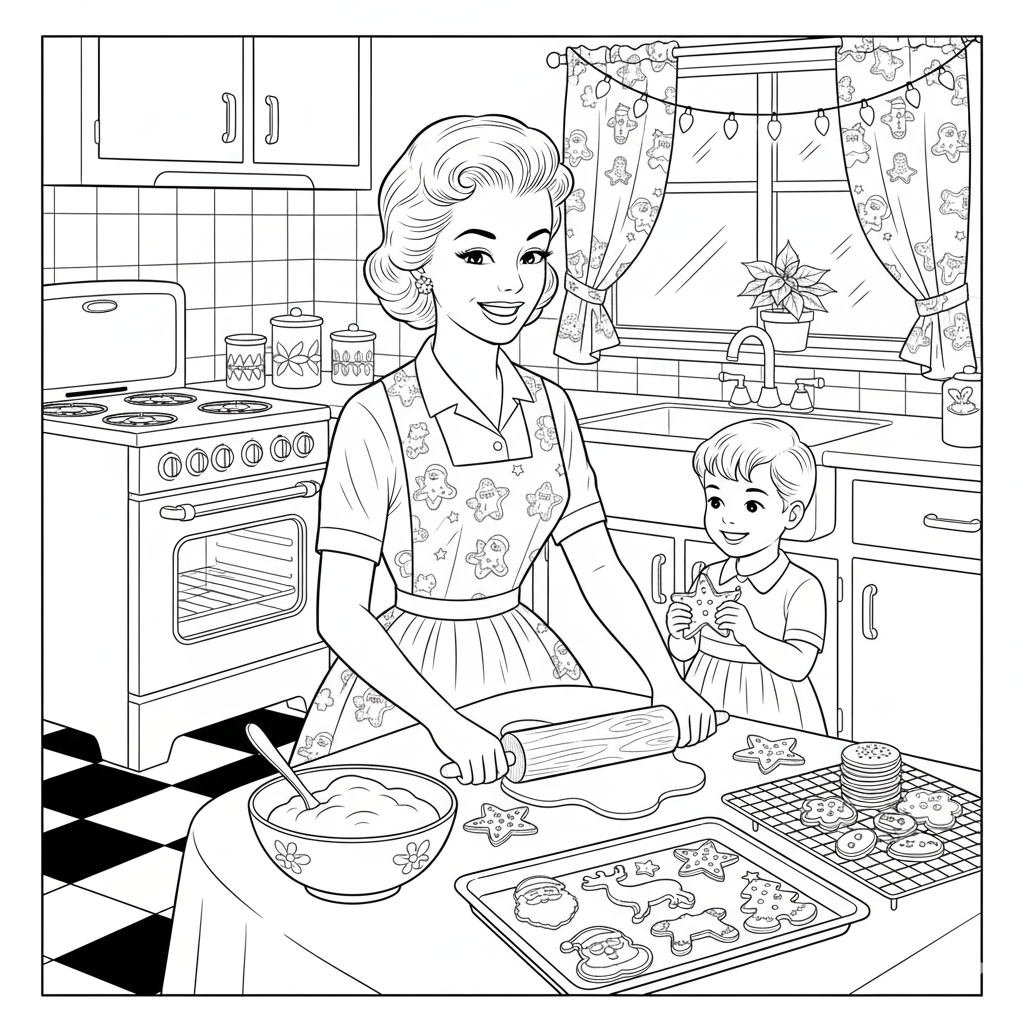 Vintage Christmas Coloring Book